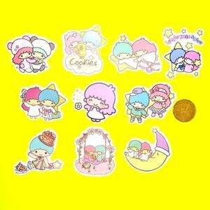 3/$20 Brand New 10x Sanrio Little Twin Stars Waterproof Stickers
